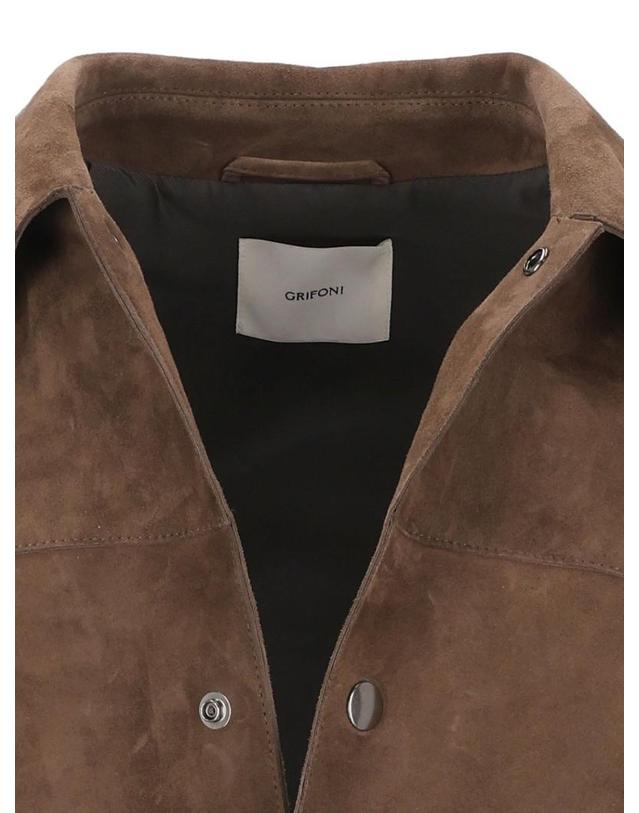 마우로 그리포니 [해외직구][A94]GRIFONI G6AC0039ACU 66G 남성 가죽자켓 레더자켓 GRIFONI GRIFONI Suede Button Up Jacket 착용컷