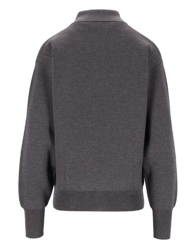 마우로 그리포니 [해외직구][A94]GRIFONI G3AC0019GRD AC0034ACU 98G 여성 니트 스웨터 GRIFONI GRIFONI Half Zip Collared Sweater 착용컷
