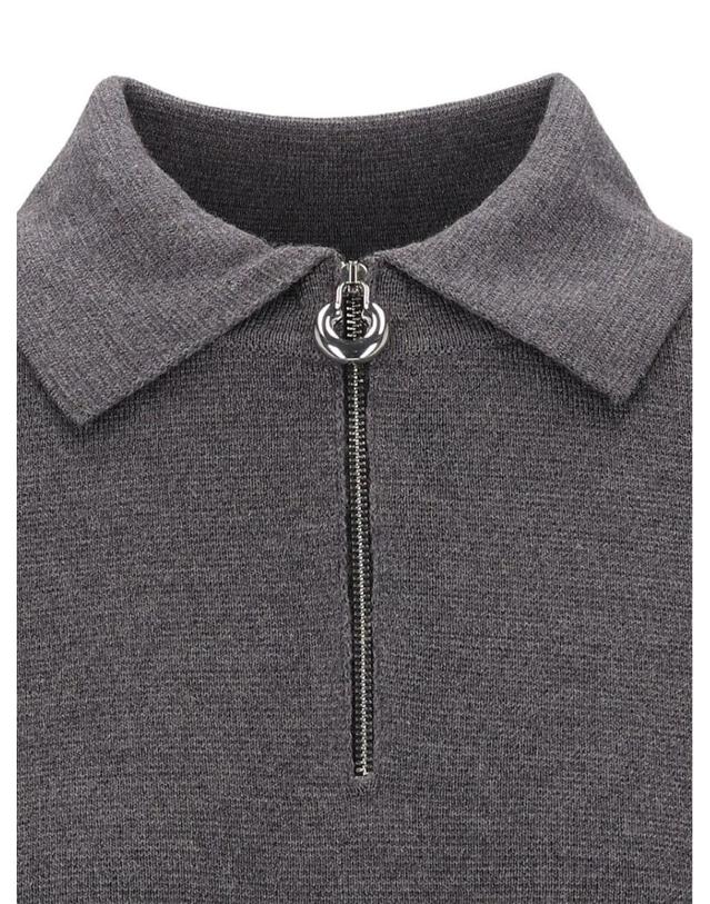 마우로 그리포니 [해외직구][A94]GRIFONI G3AC0019GRD AC0034ACU 98G 여성 니트 스웨터 GRIFONI GRIFONI Half Zip Collared Sweater 착용컷