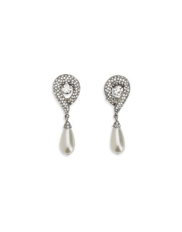 [해외직구][K68]알렉산드라리치 FABA3332J0034 0001 여성 귀걸이 피어싱 이어링 악세사리 Crystal Earrings with pearl pendants