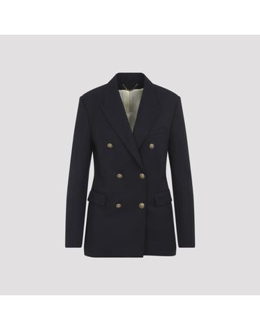 [해외직구][D14]골든구스 GWP00829P000619 50486 DARK BLU 여성 자켓 봄버 다운 아우터 Golden Goose Double Breasted Blazer