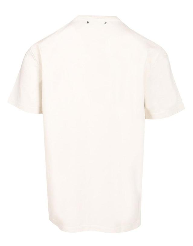 골든구스 [해외직구][A94]골든구스 GMP01220P00261911560 남성 티셔츠 민소매 상의 GOLDEN GOOSE GOLDEN GOOSE Journey T Shirt 착용컷