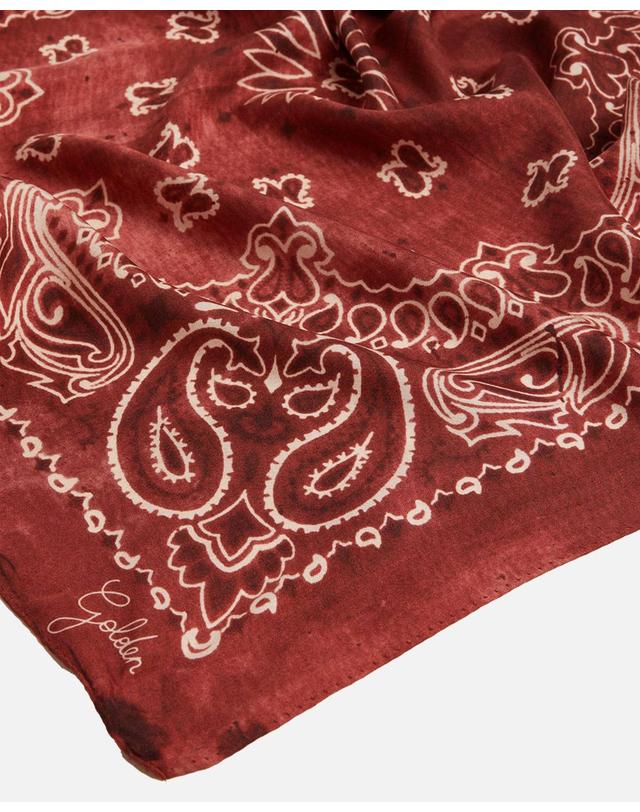골든구스 [해외직구][G95]골든구스 GUP01053P00066740385 여성 모자 스카프 주얼리 가방 GOLDEN FOULARD PAISLEY PRINT SILK 착용컷
