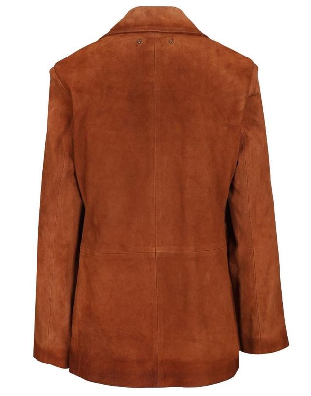 골든구스 [해외직구][A94]골든구스 GWP02785P00265855816 여성 가죽자켓 바이커자켓 GOLDEN GOOSE GOLDEN GOOSE Suede Blazer 착용컷