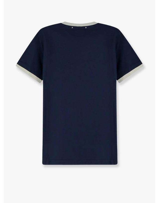골든구스 [해외직구][N85]골든구스 GMP02761 남성 티셔츠 민소매 긴소매 탑 golden goose Cotton T shirt with printed logo on the front 착용컷