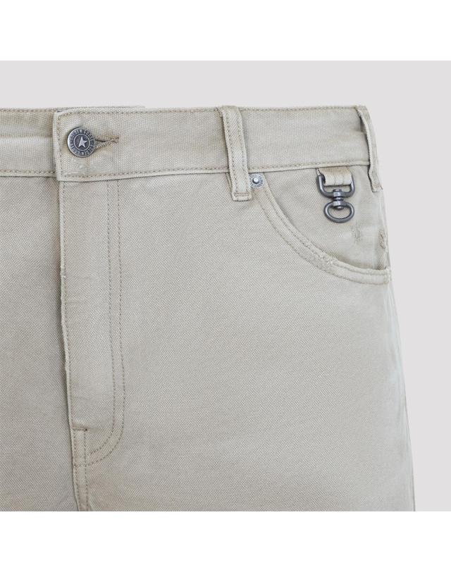 골든구스 [해외직구][D14]골든구스 GMP02748P002656 55559 CARTOUCH 남성 데님진 청바지 하의 Golden Goose Painter Russel Pants 착용컷