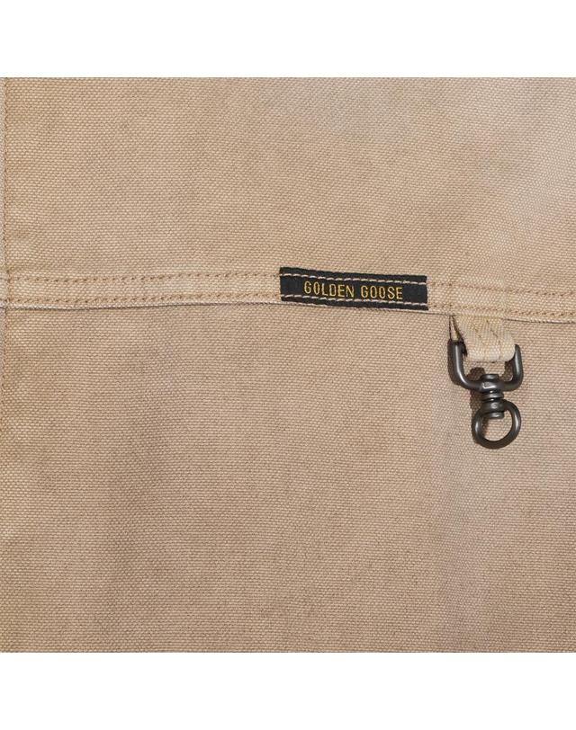 골든구스 [해외직구][Q11]골든구스 GUP02747P00265555559 남성 자켓 CAMEL COTTON CASUAL JACKET 착용컷
