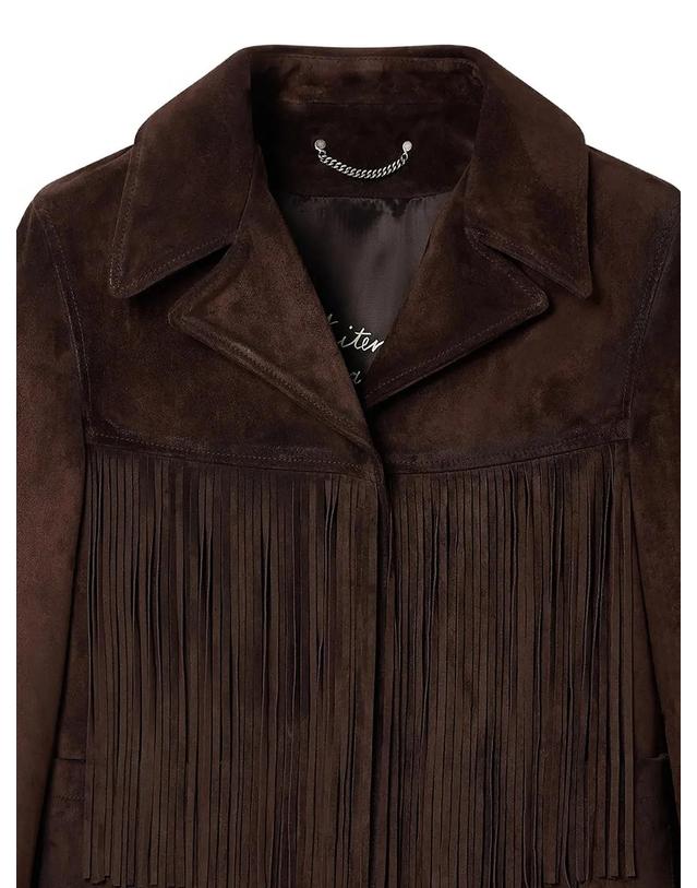 골든구스 [해외직구][N85]골든구스 GWP02368 여성 자켓 블레이저 코트 패딩 golden goose Linda Journey waxed suede jacket with fringes 착용컷