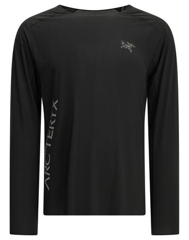 [해외직구][V90]아크테릭스 X000010730NORVAN DW LOGO LSBLACK 남성 티셔츠 긴팔 반팔 Norvan DW Logo Crew Neck T Shirt