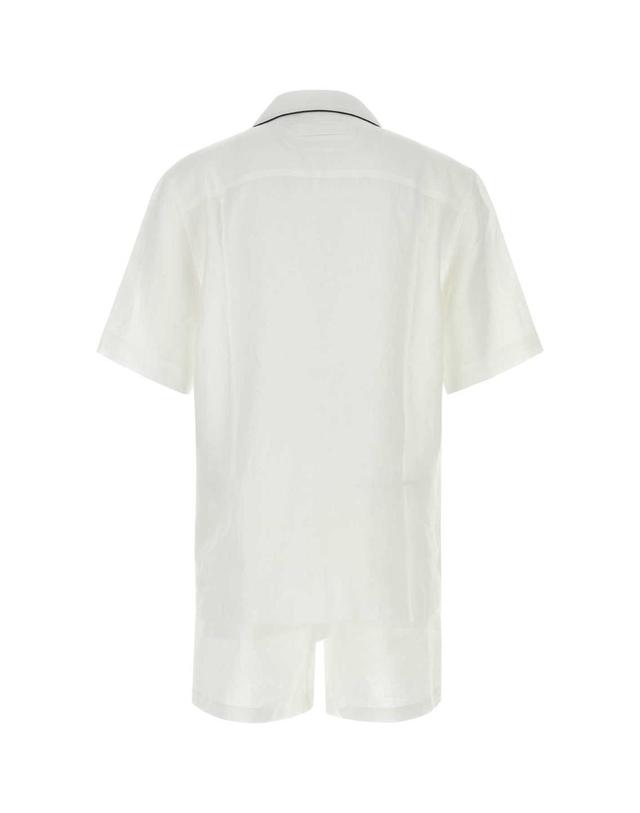 제냐 [해외직구][X45]제냐 RAHP33A3PHSH00 N01 남성 셔츠 남방 긴팔 반팔 White linen pyjama 착용컷