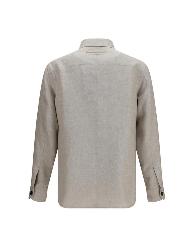 제냐 [해외직구][K68]제냐 UHV75A3SOT52N92G 054 남성 셔츠 남방 긴팔 반팔 Cashmere linen and silk Overshirt 착용컷