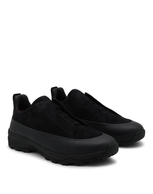 제냐 [해외직구][S27]제냐 LHNELS7008ZBNZ 남성 로우탑 하이탑 슬립온 스니커즈 신발 운동화 에스빠듀 NAVY LEATHER LOAFERS 착용컷