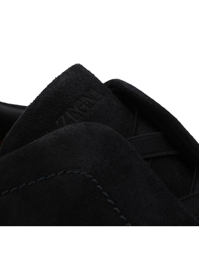 제냐 [해외직구][S27]제냐 LHNELS7008ZBNZ 남성 로우탑 하이탑 슬립온 스니커즈 신발 운동화 에스빠듀 NAVY LEATHER LOAFERS 착용컷