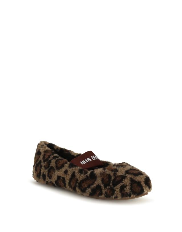 문부츠 [해외직구][K68]MOON BOOT 80D2400040 MM21 여성 발레리나슈즈 플랫슈즈 단화 메리제인 Leopard teddy Ballerinas 착용컷