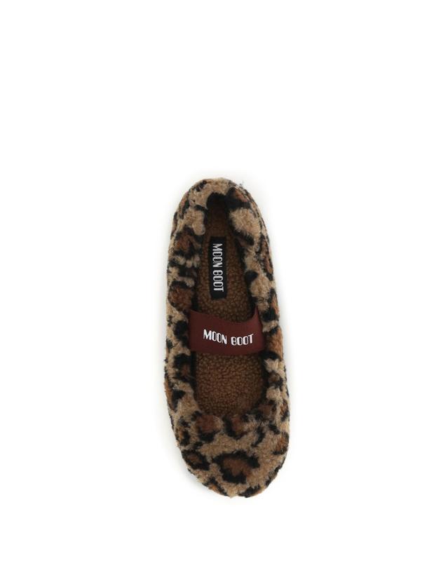 문부츠 [해외직구][K68]MOON BOOT 80D2400040 MM21 여성 발레리나슈즈 플랫슈즈 단화 메리제인 Leopard teddy Ballerinas 착용컷