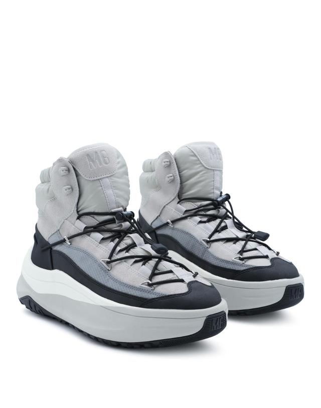 문부츠 [해외직구][S27]MOON BOOT 80D2490030H006 남성 부츠 워커 컴뱃부츠 바이커 첼시부츠 사막화 BLACK AND GREY FABRIC SNOW BOOTS 착용컷
