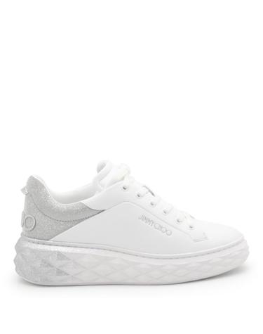 [해외직구][Q11]지미추 DIAMONDMAXIFIIIVR0C8776 여성 스니커즈 WHITE AND SILVER SNEAKERS