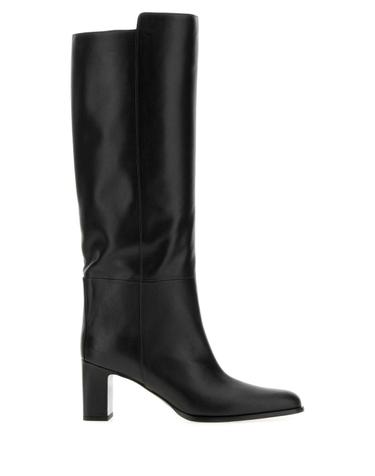 [해외직구][X45]지미추 CALYKB65SQM BLACK 여성 앵클부츠 미들 롱부츠 니하이부츠 Black leather Caly boots