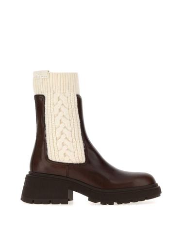 [해외직구][X45]지미추 TAMIAFLATTQA CHOLATTE 여성 앵클부츠 미들 롱부츠 니하이부츠 Brown leather Tamia boots