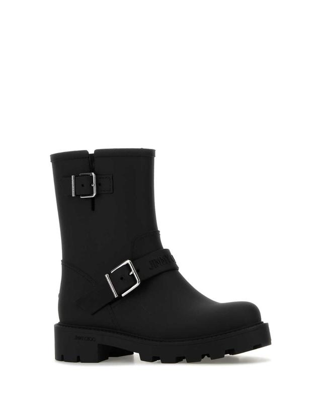 지미추 [해외직구][X45]지미추 BIKERRAINTPY BLACK 여성 앵클부츠 미들 롱부츠 니하이부츠 Black rubber Biker Rain ankle boots 착용컷