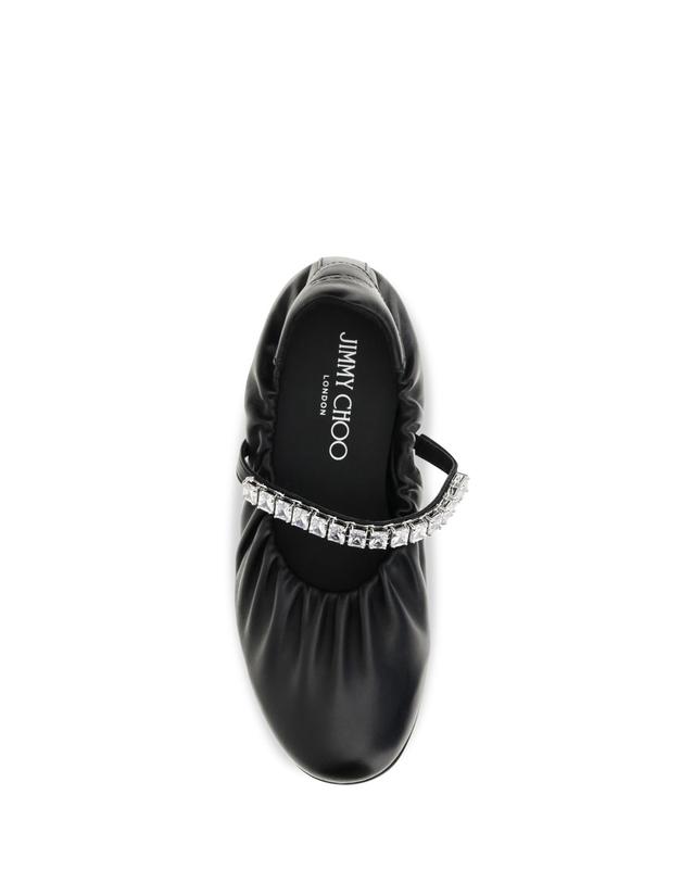 지미추 [해외직구][K68]지미추 J000184178 XBLACKCRYS 여성 발레리나슈즈 플랫슈즈 단화 메리제인 Jade Ballerinas 착용컷