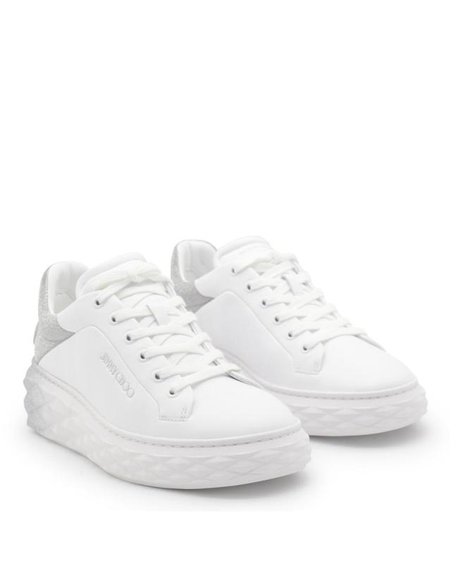 지미추 [해외직구][Q11]지미추 DIAMONDMAXIFIIIVR0C8776 여성 스니커즈 WHITE AND SILVER SNEAKERS 착용컷