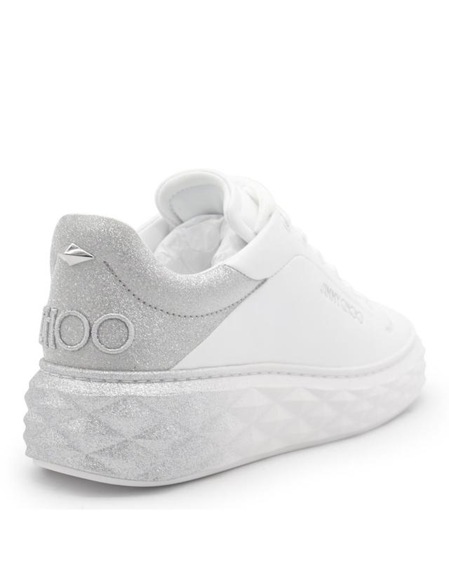 지미추 [해외직구][Q11]지미추 DIAMONDMAXIFIIIVR0C8776 여성 스니커즈 WHITE AND SILVER SNEAKERS 착용컷