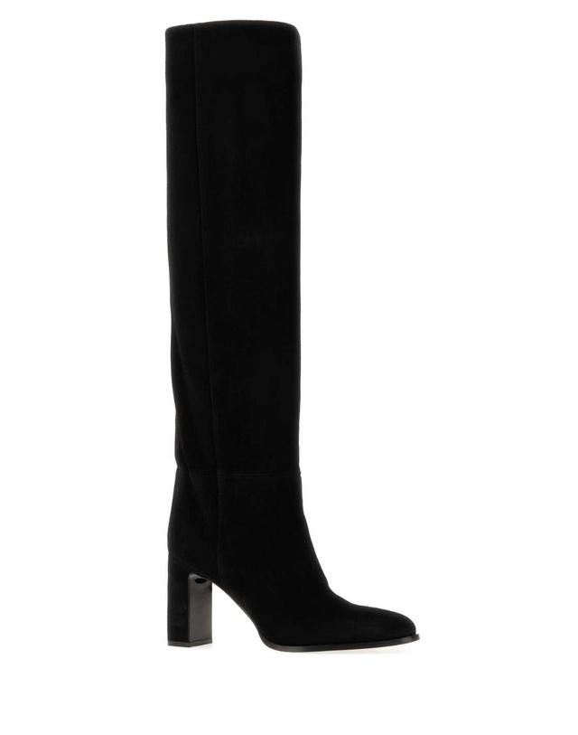 지미추 [해외직구][X45]지미추 CALYOTK85SUE BLACK 여성 앵클부츠 미들 롱부츠 니하이부츠 Black suede Caly boots 착용컷