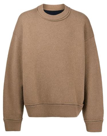 [해외직구][S27]사카이 22 02860M648 남성 니트 가디건 브이넥니트 풀오버니트 스웨터 로고 CASHMERE WOOL BLEND JUMPER