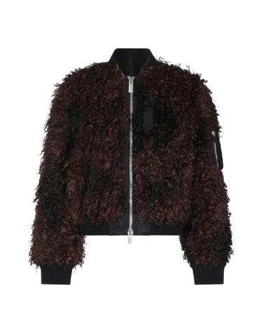 [해외직구][B47]사카이 2608660601 여성 무스탕 퍼자켓 BROWN FAUX FUR JACKET