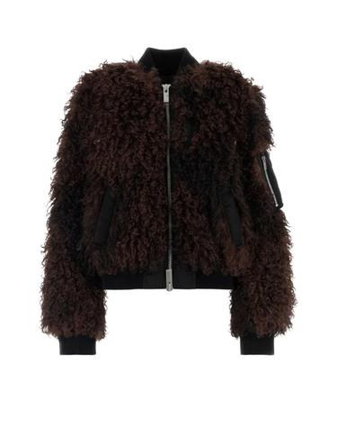 [해외직구][X45]사카이 2608660 601 여성 셔츠 남방 블라우스 Brown eco fur bomber jacket