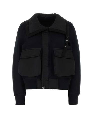 [해외직구][X45]사카이 2608748 001 여성 자켓 베스트 블레이저 봄버 데님 Black cotton blend jacket