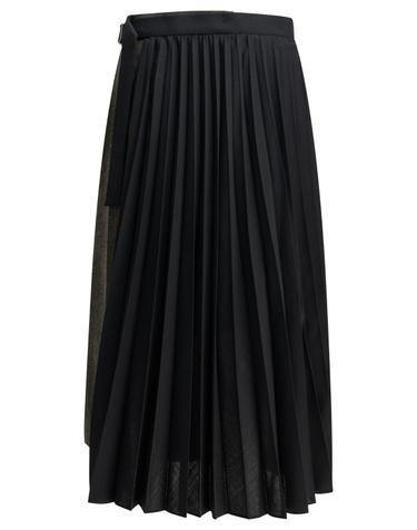 [해외직구][V90]사카이 26 08766605 여성 스커트 치마 Pleated Midi Skirt