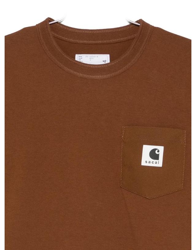 사카이 [해외직구][P13]SACAI X CARHARTT WIP 25 00994S642 남성 반팔티 긴팔티 민소매셔츠 탑 라운드 크루넥 브이넥 SACAI X CARHARTT WIP LOGO COTTON T SHIRT 착용컷