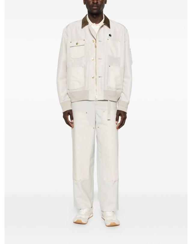 사카이 [해외직구][P13]SACAI X CARHARTT WIP 26 03993M199 남성 트라우저 치노 클래식팬츠 바지 슬렉스 턱시도 SACAI X CARHARTT WIP WOOL BLEND TROUSERS 착용컷