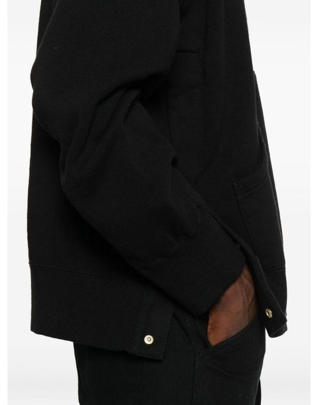 사카이 [해외직구][P13]SACAI X CARHARTT WIP 25 00993S001 남성 후드티 맨투맨 스웨트셔츠 집업후드 후드맨투맨 스웨터 풀오버 SACAI X CARHARTT WIP LOGO COTTON HOODIE 착용컷