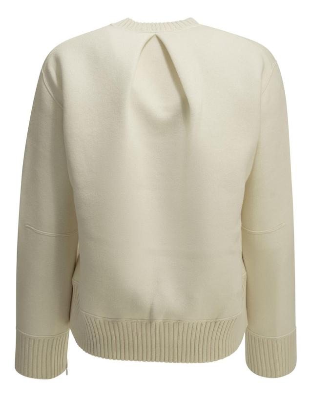 사카이 [해외직구][V90]사카이 26 08670151 여성 니트 스웨터 가디건 Crew neck sweater made of a cotton cashmere blend 착용컷