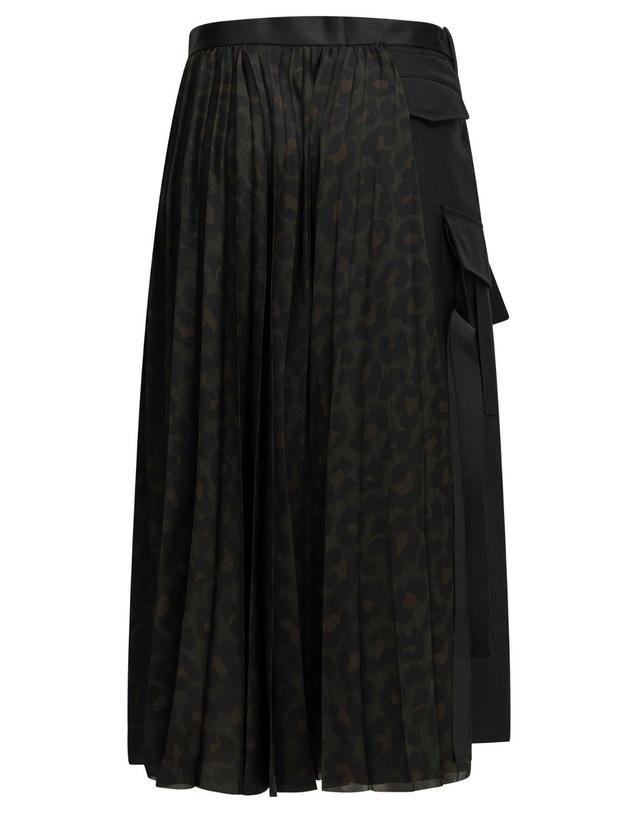 사카이 [해외직구][V90]사카이 26 08781012 여성 스커트 치마 Pleated Leopard Midi Skirt 착용컷