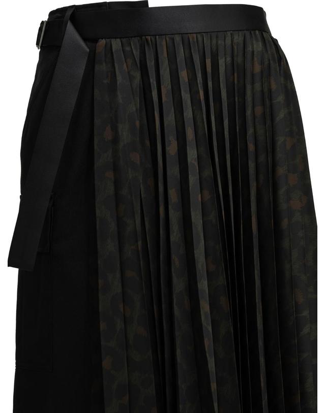 사카이 [해외직구][V90]사카이 26 08781012 여성 스커트 치마 Pleated Leopard Midi Skirt 착용컷