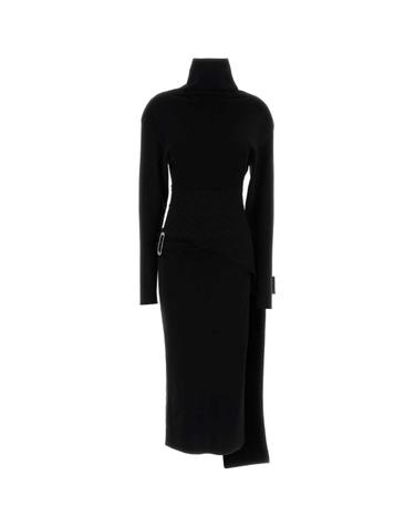 [해외직구][X45]랑방 RWDR0040K065H25 10 여성 원피스 롱 미디 미니 드레스 Black knit dress