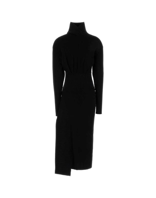 랑방 [해외직구][X45]랑방 RWDR0040K065H25 10 여성 원피스 롱 미디 미니 드레스 Black knit dress 착용컷