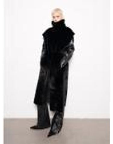 [해외직구][G95]스탠드 스튜디오 66738946689900 여성 코트 트렌치코트 케이프 자켓 OAKLYNN LONG FAUX FUR VEST WITH BELT