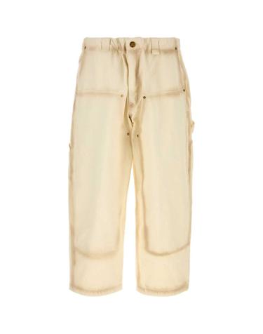 [해외직구][X45]WILLY CHAVARRIA WCBTM0061 000 남성 바지 면바지 조거 카고 와이드 Ivory cotton wide leg Workwear Toluca pant