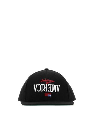 [해외직구][X45]WILLY CHAVARRIA WCASC0084 001 남성 모자 버킷햇 비니 캡 Black canvas baseball cap