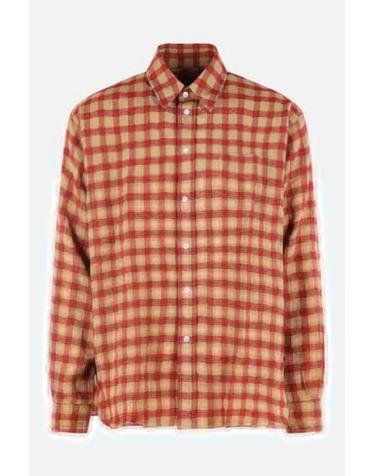 [해외직구][E32]WILLY CHAVARRIA MMWTO006004C119 남성 셔츠 남방 WILLY CHAVARRIA Veterano oversized shirt in check flannel