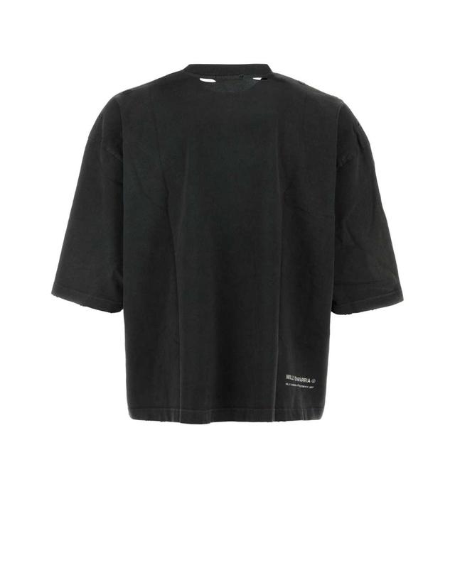 윌리 차바리아 [해외직구][X45]WILLY CHAVARRIA MUJTE012 001 남성 티셔츠 민소매 탑 Black cotton oversize Street Moves t shirt 착용컷