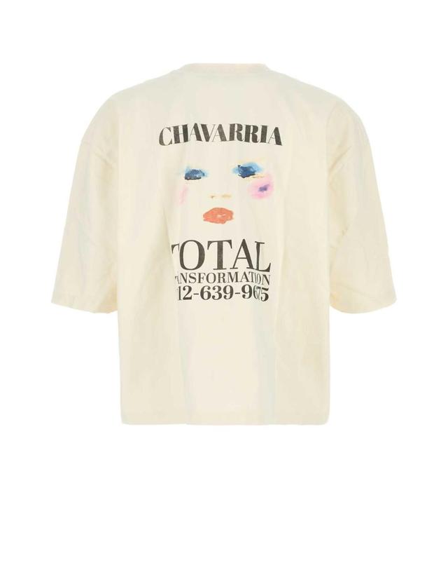 윌리 차바리아 [해외직구][X45]WILLY CHAVARRIA MUJTE008 065 남성 티셔츠 민소매 탑 Ivory cotton oversize Total Transformation t shirt 착용컷