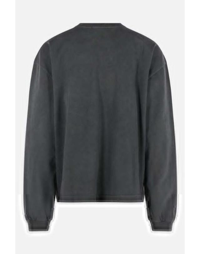 윌리 차바리아 [해외직구][E32]WILLY CHAVARRIA MUJTE031061N001 남성 티셔츠 WILLY CHAVARRIA Community Center oversized long sleeve t shirt 착용컷