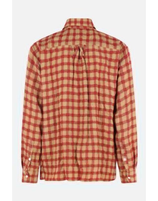 윌리 차바리아 [해외직구][E32]WILLY CHAVARRIA MMWTO006004C119 남성 셔츠 남방 WILLY CHAVARRIA Veterano oversized shirt in check flannel 착용컷