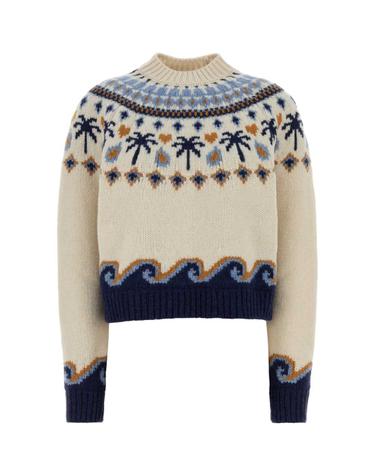 [해외직구][X45]알라누이 LWHE061E26KNI0010446 CHAMULC 여성 스웨터 니트 가디건 Embroidered wool Sweet Winter sweater